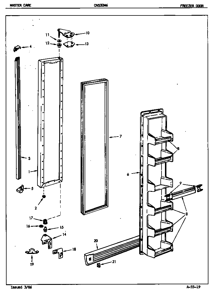 Freezer door