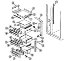 Maytag RCE224TDM shelves & accessories diagram