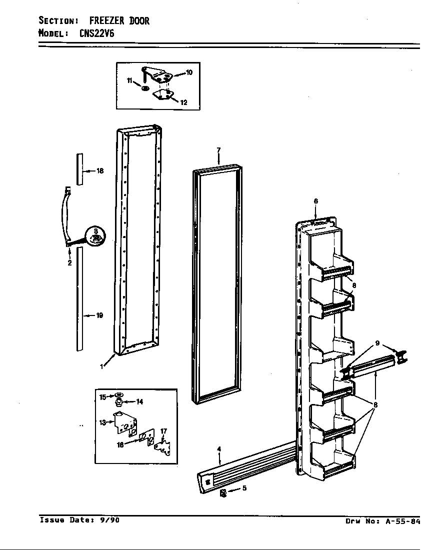 Freezer door