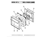 Magic Chef 91FN-3KX oven door assembly (lower) diagram