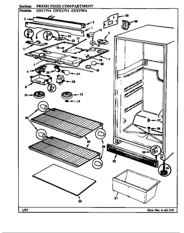 Fresh food compartment