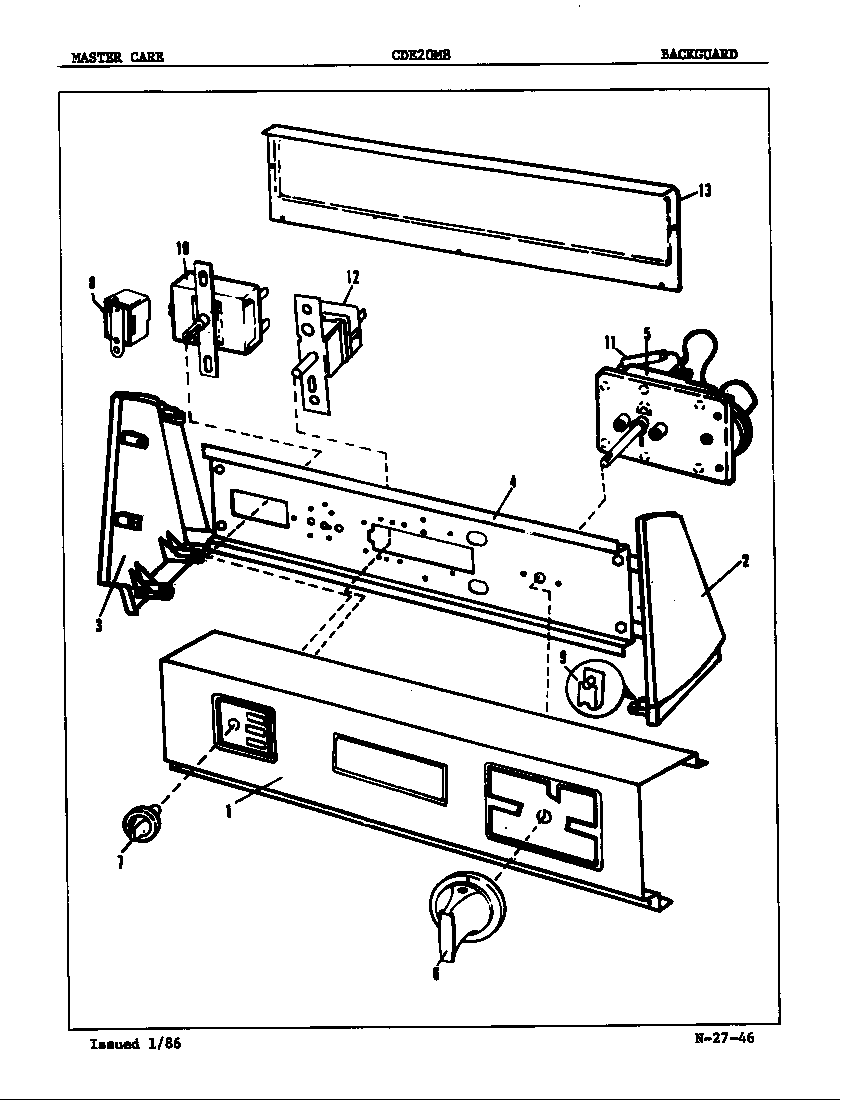 Control panel (orig. rev. a-d)