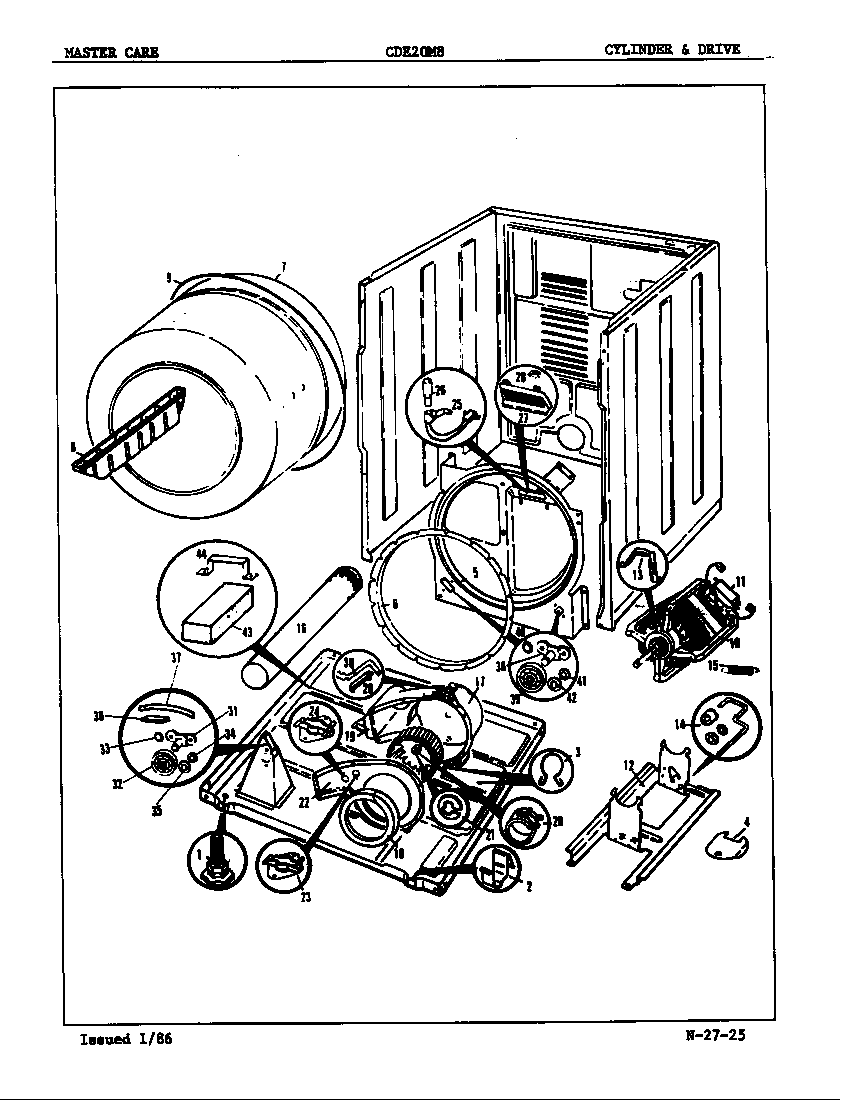 Cylinder & drive (orig.-rev. a-d)