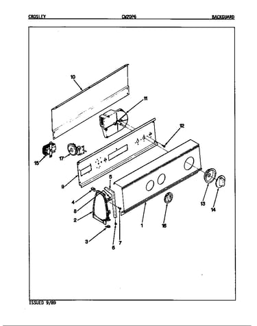 Control panel (orig. rev. a-d) (cw20p6a) (cw20p6w)