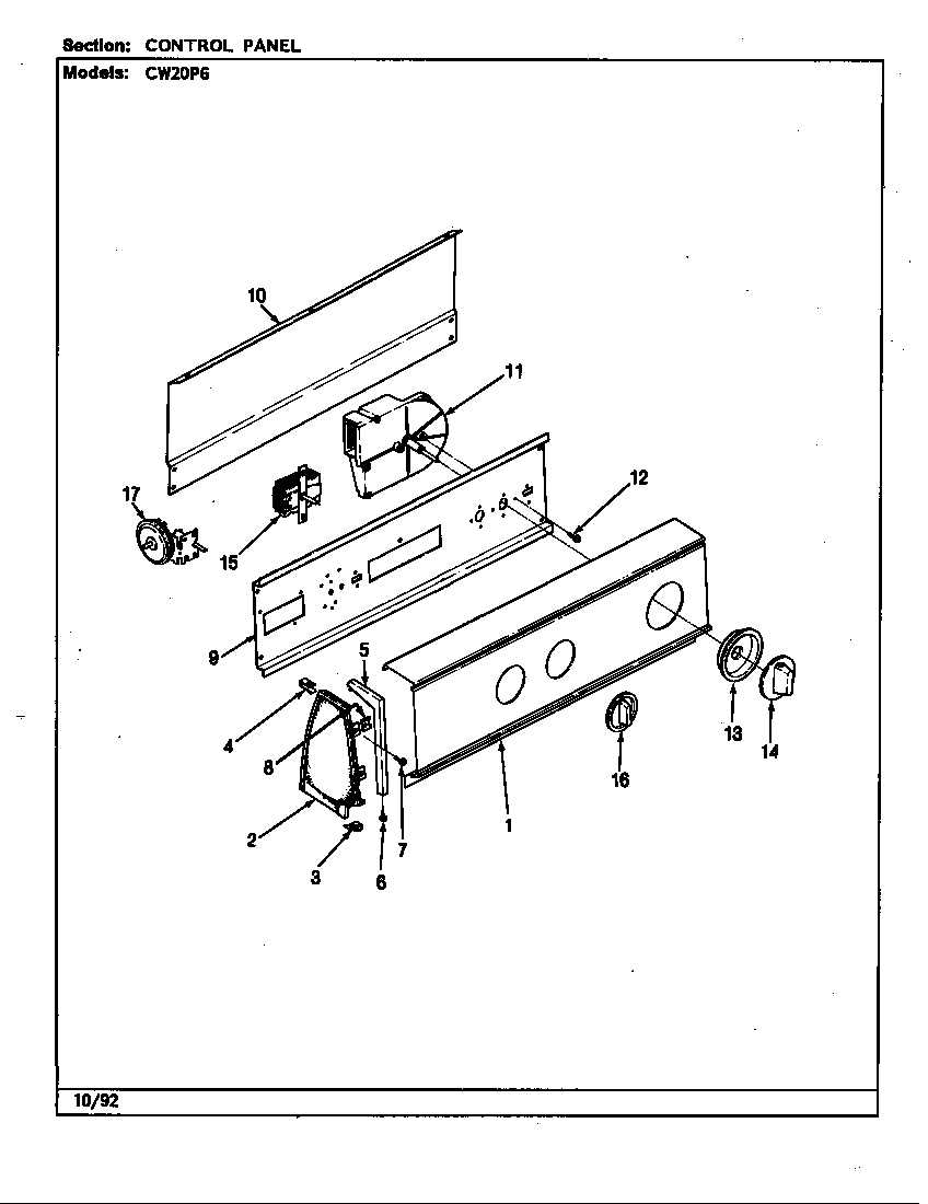 CONTROL PANEL (REV. J-N)