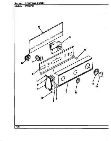 Control panel (cw20p8d) (cw20p8d)