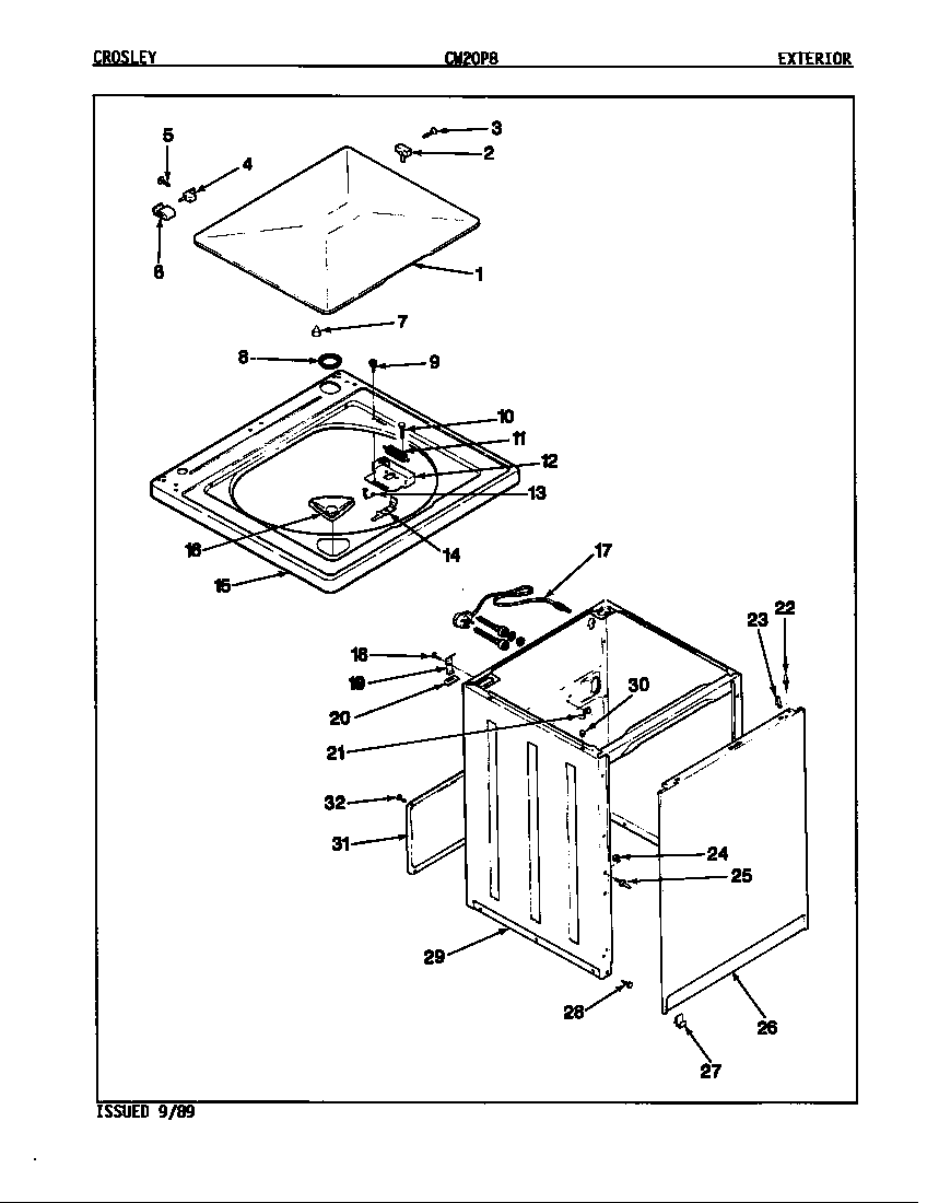 EXTERIOR (ORIG. REV. A-D) (CW20P8A) (CW20P8W)