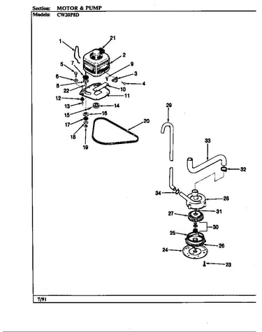 Motor & pump (cw20p8d) (cw20p8d)