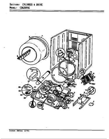 Cylinder & drive (cdg20p8ac) (cdg20p8hc) (cdg20p8wc)