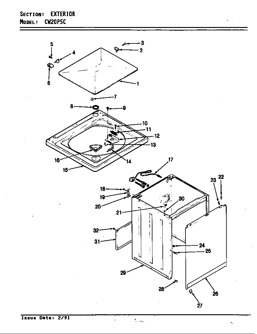 EXTERIOR (CW20P5AC) (CW20P5WC)