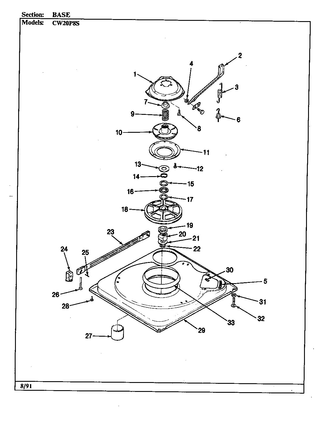 BASE (CW20P8*S)(ORIGINAL) (CW20P8AS) (CW20P8WS)