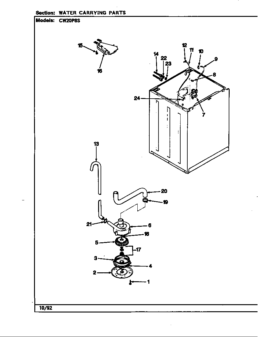 WATER CARRYING (CW20P8*S)(REV. A-E) (CW20P8AS) (CW20P8HS) (CW20P8WS)