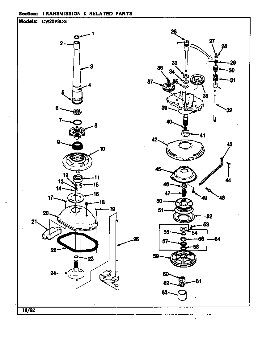 TRANSMISSION (CW20P8DS)(REV. A-D) (CW20P8DS)