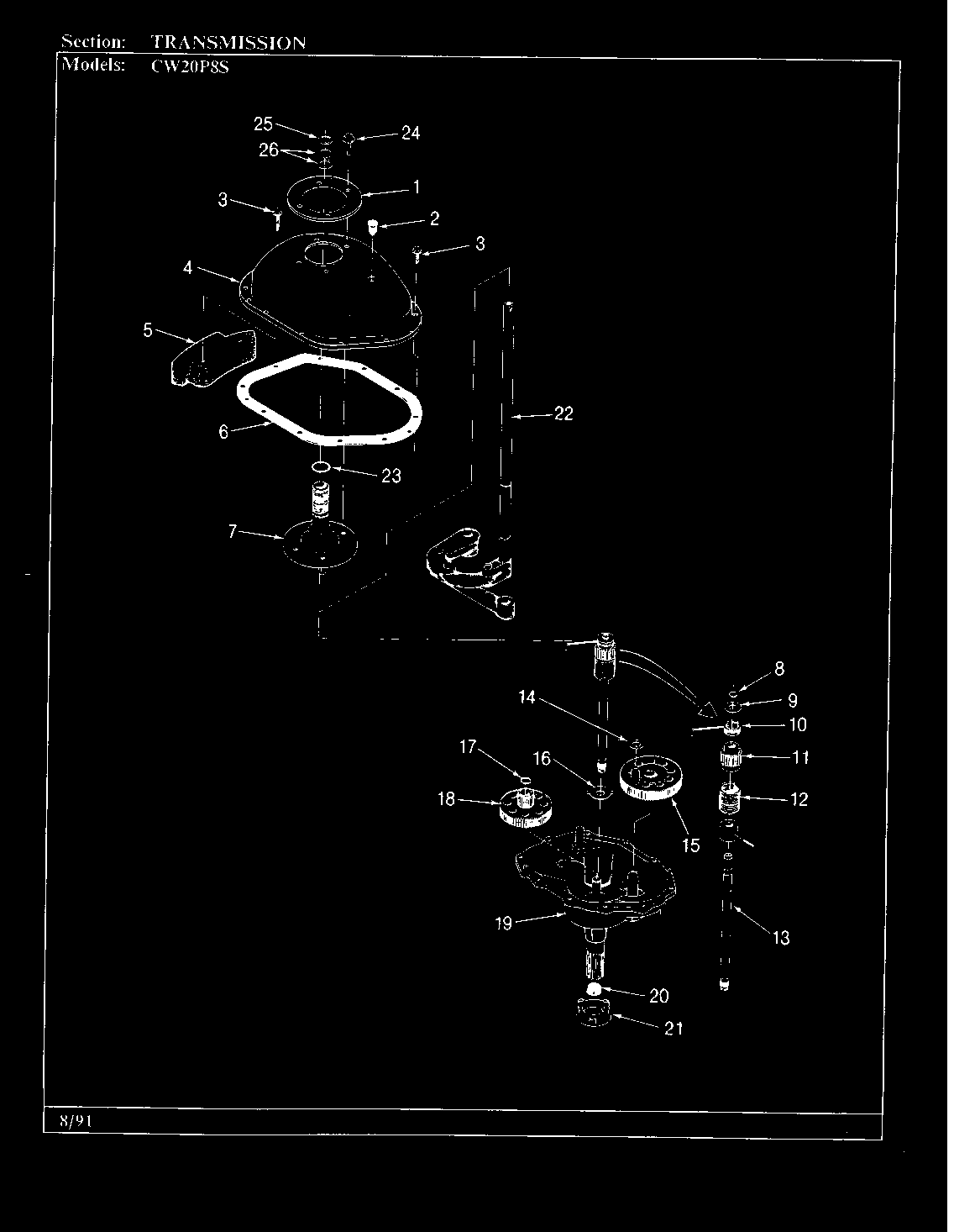 Transmission (cw20p8*s)(orignal) (cw20p8as) (cw20p8ws)