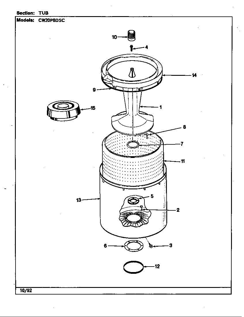 Tub (cw20p8dsc)(rev. a-d) (cw20p8dsc)