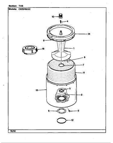 Tub (cw20p8dsc)(rev. a-d) (cw20p8dsc)