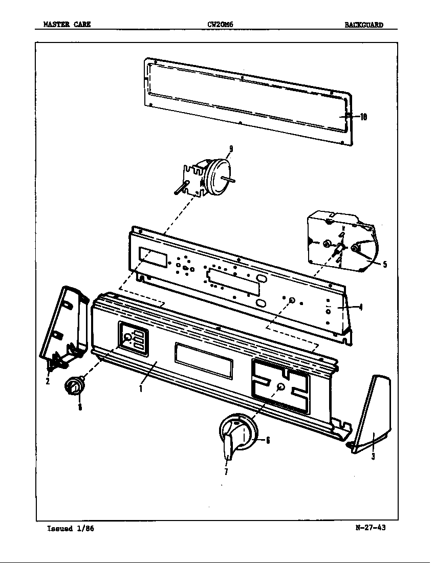 Control panel (orig. rev. a-b)