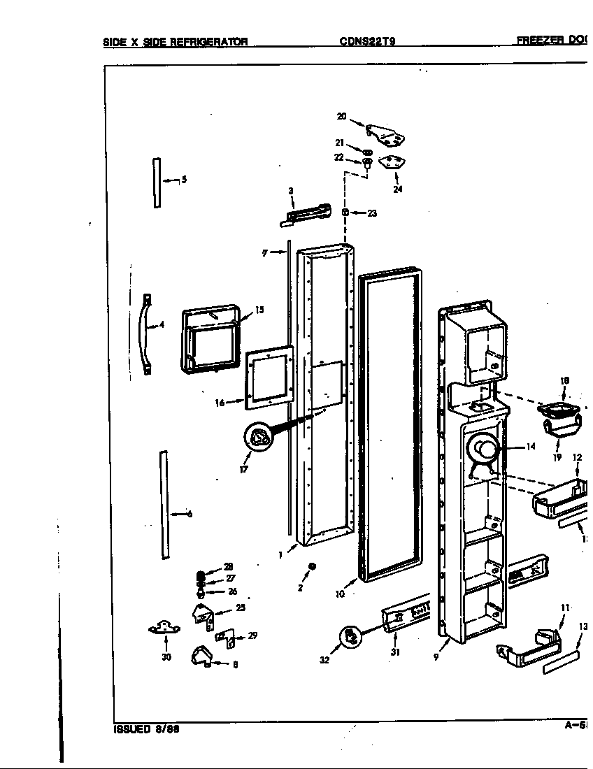 Freezer door