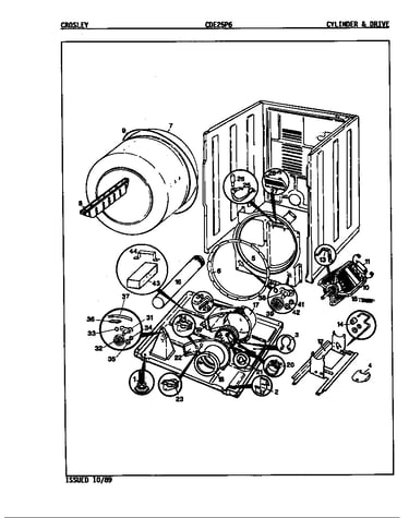 Cylinder & drive (orig. & rev.a-c)
