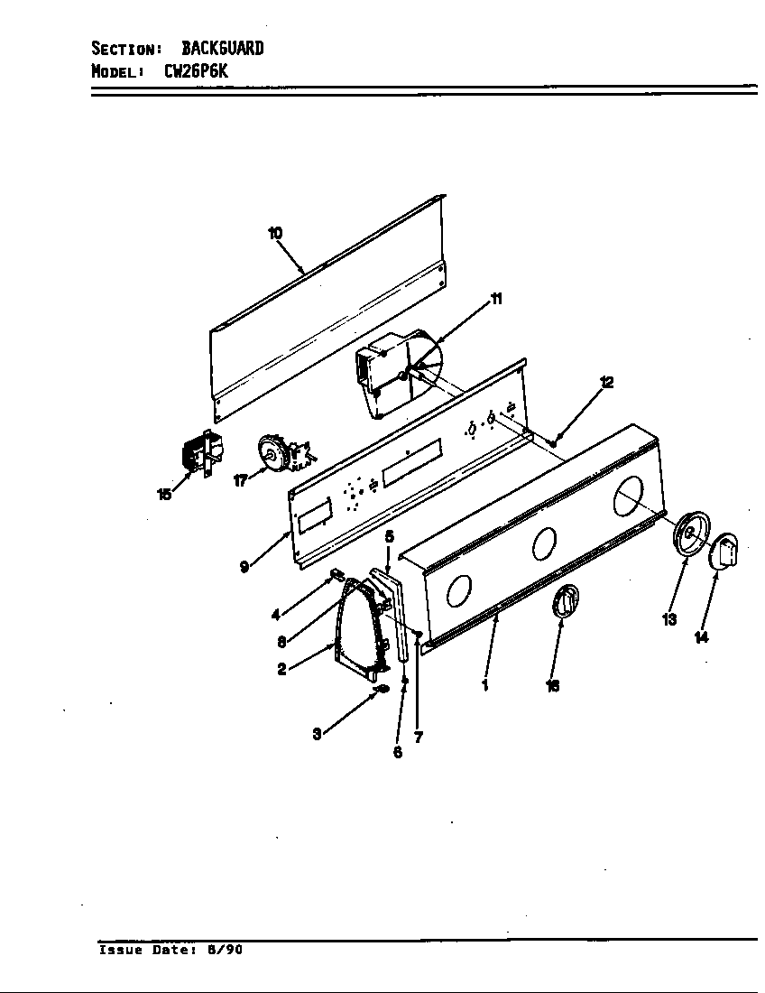 Control panel (orig. rev. a-d)