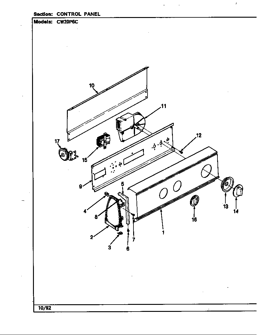 Control panel (rev. a-e)