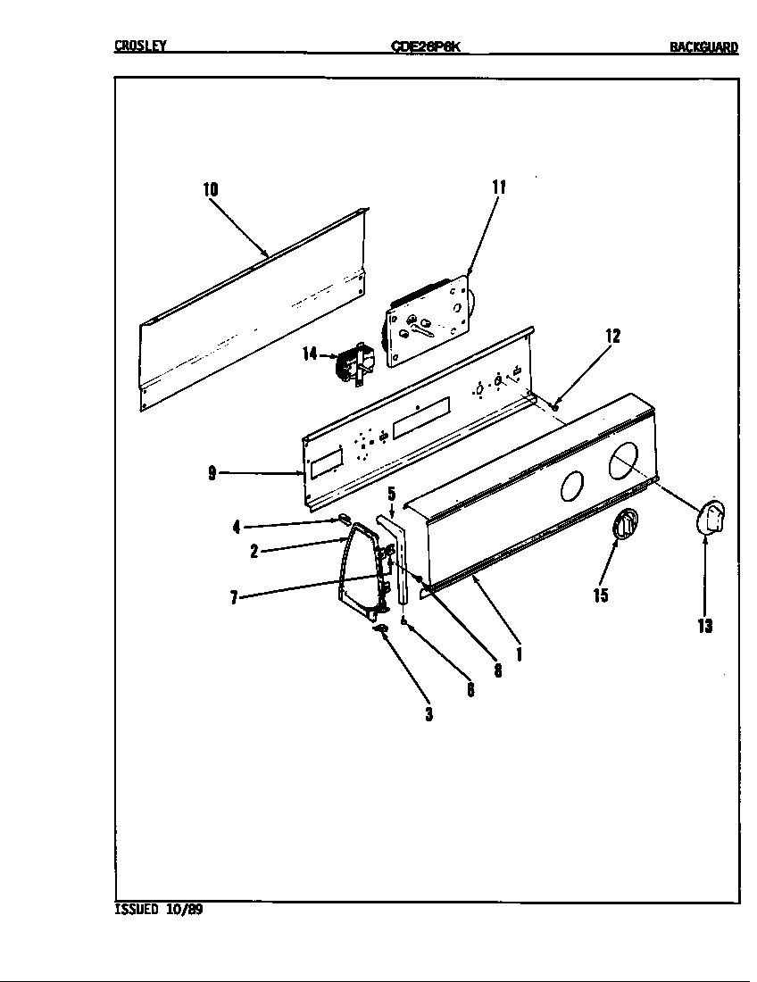 CONTROL PANEL (ORIG. REV. A-C)