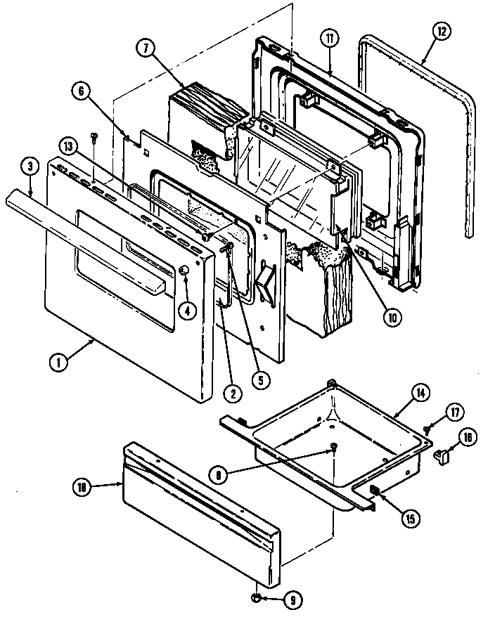 DOOR/DRAWER (CE3531WR*) (CE3531WRA) (CE3531WRW) (CE3531WRV)