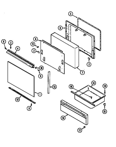 Door/drawer (ce3520sp*) (ce3520spa) (ce3520spw)