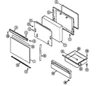 Crosley CE3832XRA door/drawer (sra/srw serial 49) (ce3832sra) (ce3832srw) diagram