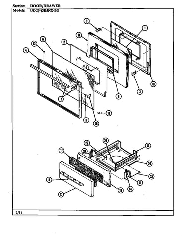Door/drawer (ucg*3d5nx-b0) (ucga3d5nx-b0) (ucgw3d5nx-b0)