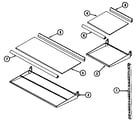 Maytag RBE214TFA shelves & accessories diagram