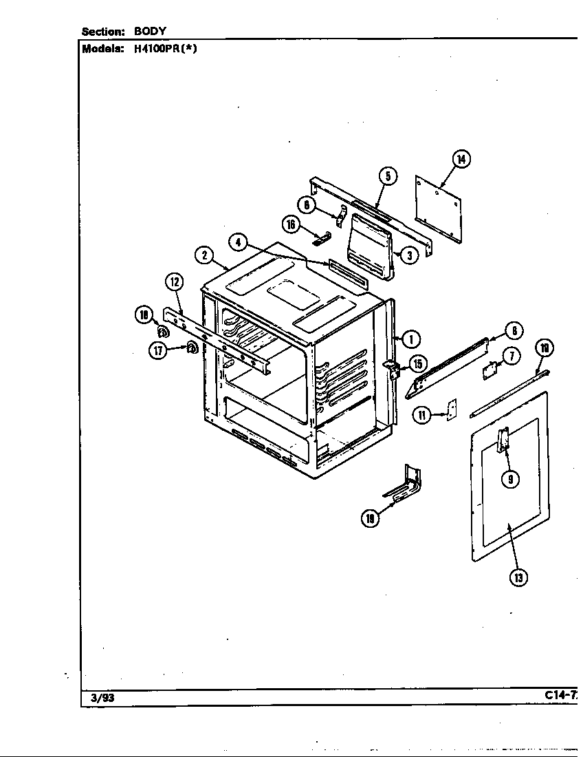 Body (h4100pr*) (h4100pra) (h4100prw)
