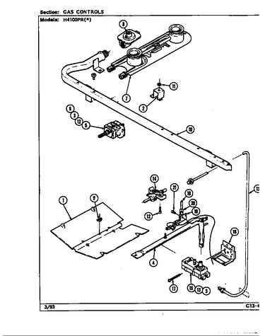 Gas controls (h4100pr*) (h4100pra) (h4100prw)