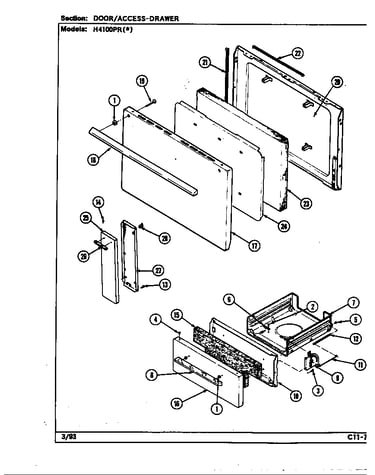 Door/drawer (h4100pr*) (h4100pra) (h4100prw)