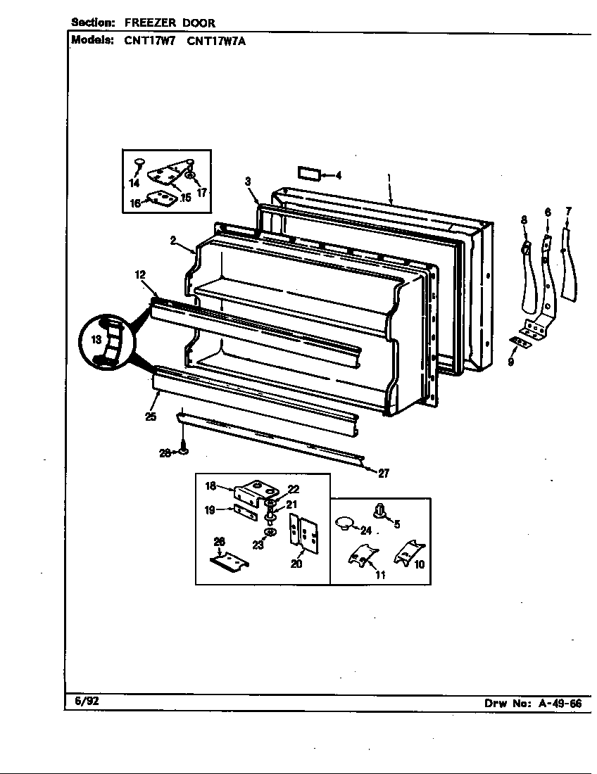 Freezer door