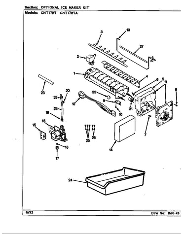 Optional ice maker kit