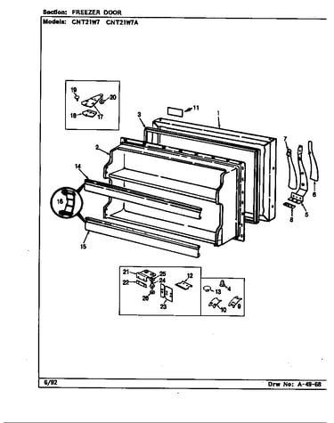 Freezer door