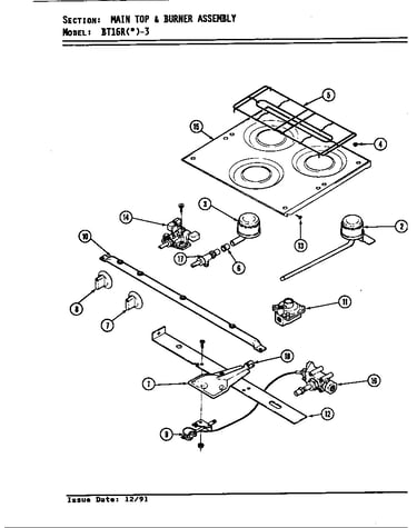 Top & gas controls