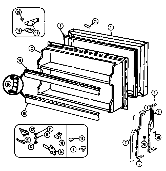 Freezer door