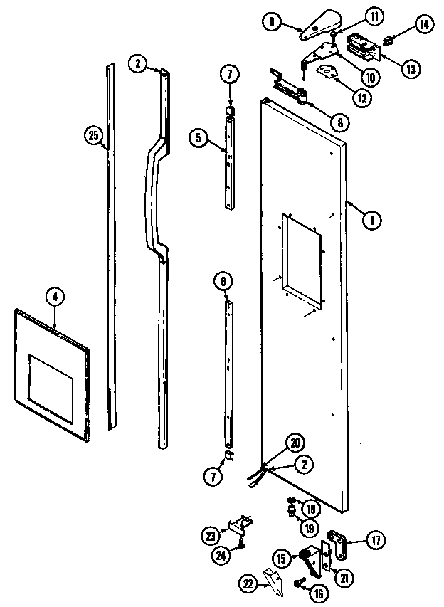 Freezer outer door