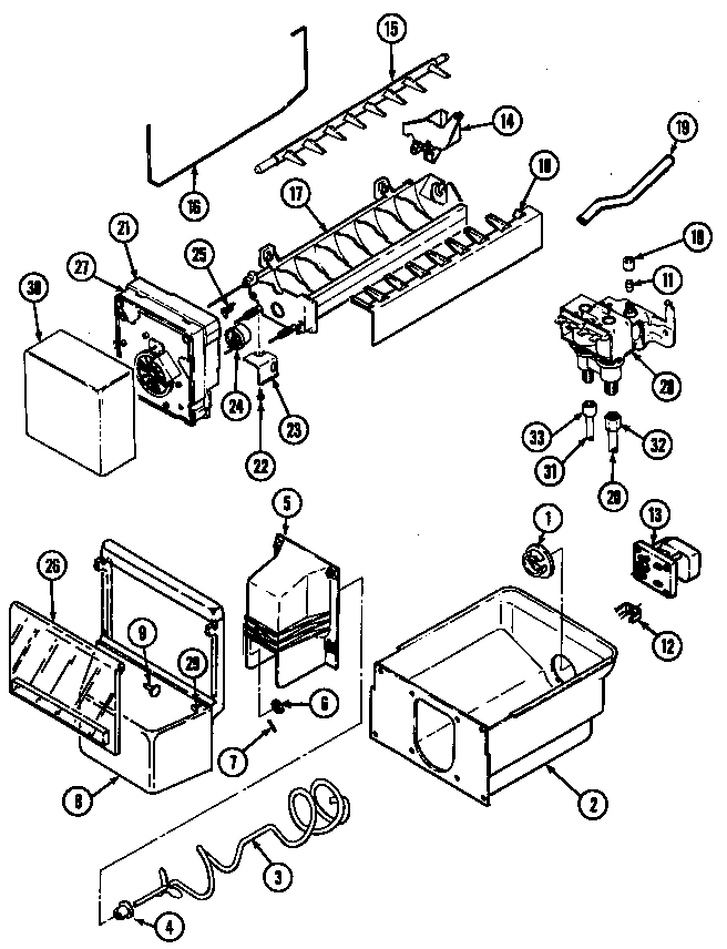 Ice maker & bin