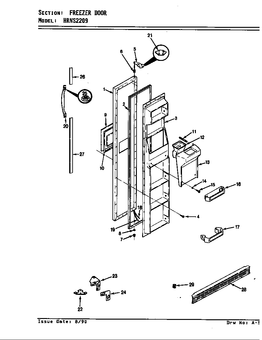 Freezer door