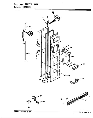 Freezer door