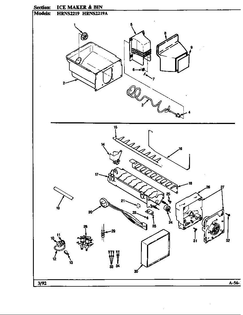 Ice maker & bin