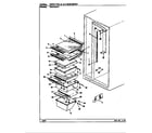 Maytag HRNS2419/BP88B shelves & accessories diagram