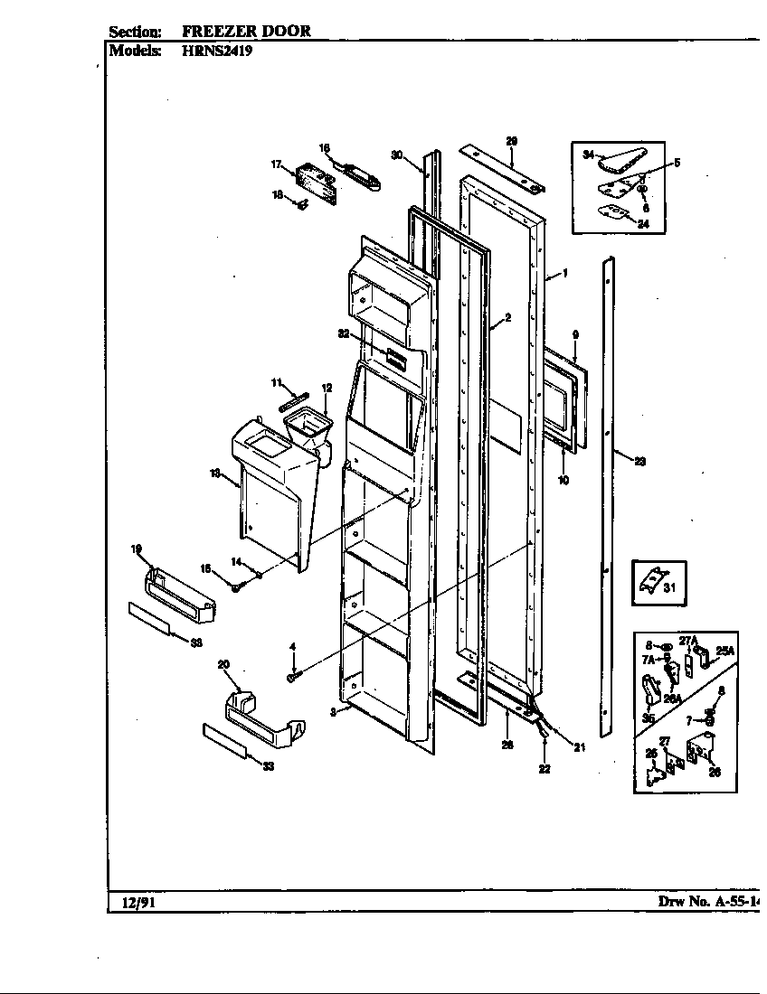 Freezer door