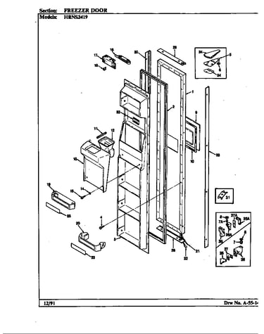 Freezer door