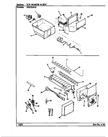 Ice maker & bin