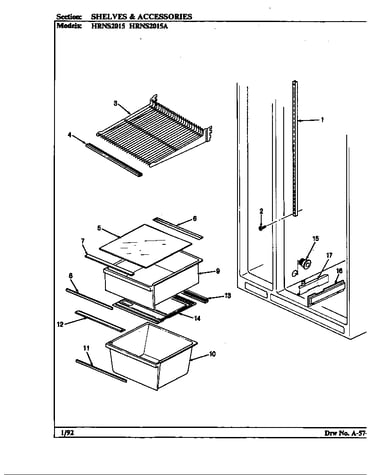 Shelves & accessories (hrns2015/bp03b) (hrns2015/bp03c) (hrns2015a/bp04b) (hrns2015a/bp04c)
