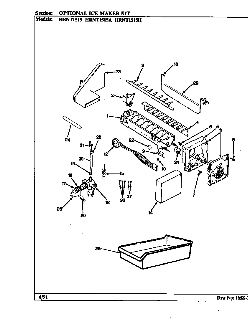 OPTIONAL ICE MAKER KIT